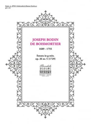 BOISMORTIER, JOSEPH BODIN DE