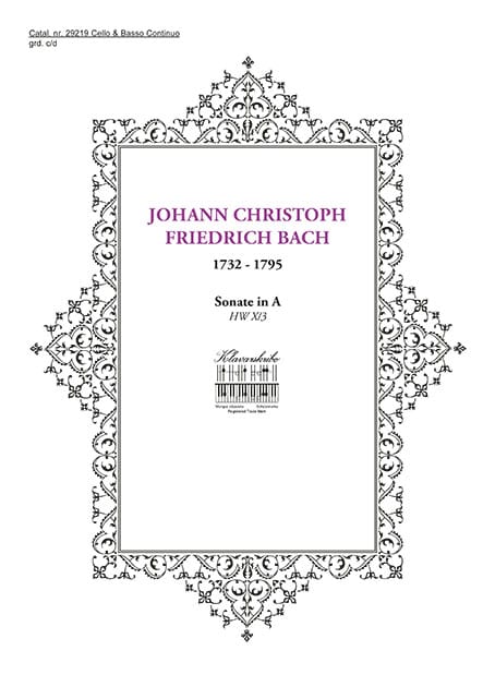 BACH, JOHANN CHRISTOPH FRIEDRICH