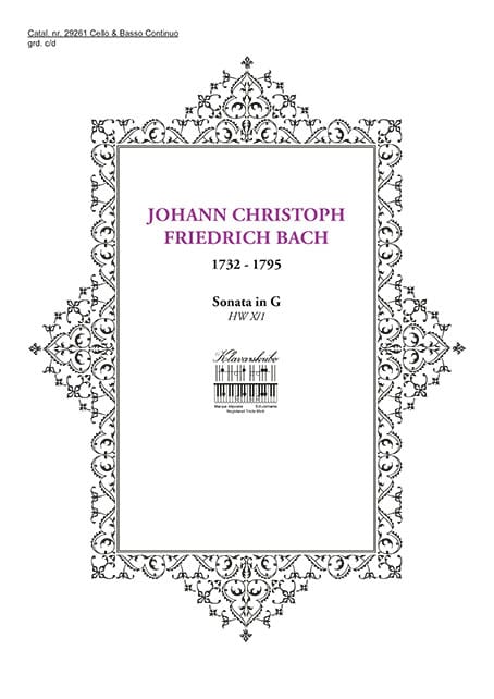 BACH, JOHANN CHRISTOPH FRIEDRICH